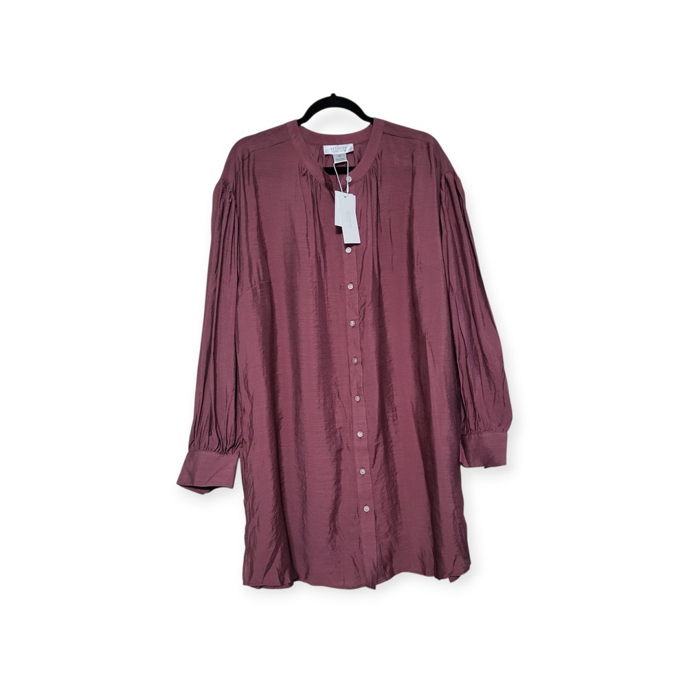 City Chic Refinity Limited‎ Edition Balloon Sleeve Tunic dress Semi-sheer NWT M